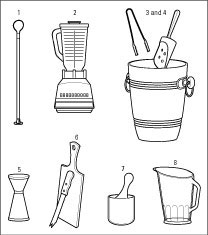 Assemblaggio degli strumenti di base per il bartending