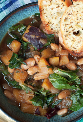 Ricetta zuppa di cavolo e fagioli bianchi