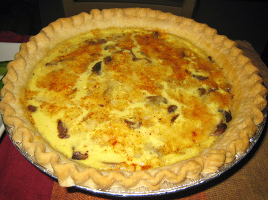 Quiche salata tradizionale ai funghi