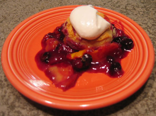 Cobbler Pesche-Mirtilli