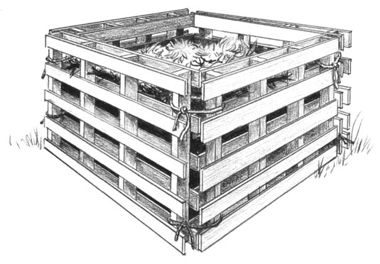 Come costruire un bidone del compost da pallet di legno
