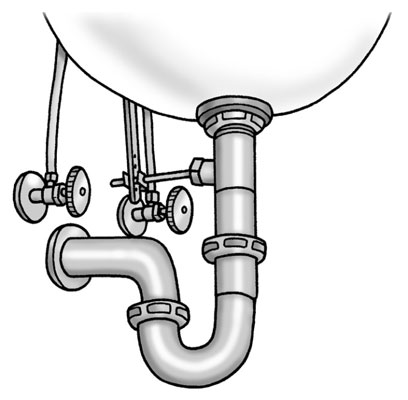 Come installare il P-Trap sotto un lavandino