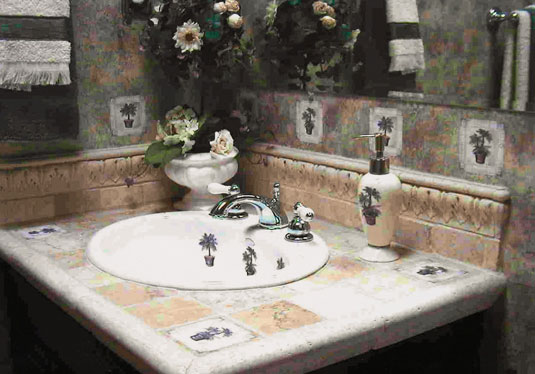 Decorare le pareti, i pavimenti e i soffitti del bagno