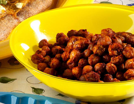 Snack a pancia piatta: ceci affumicati