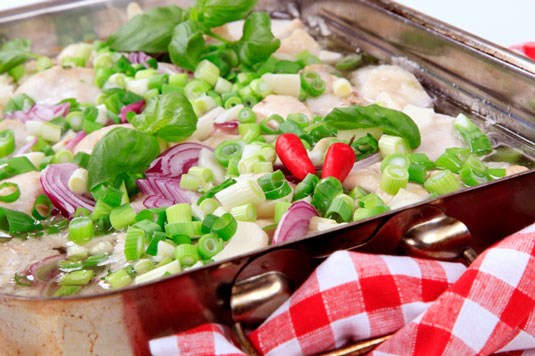 Ricetta per insalata di pollo al forno