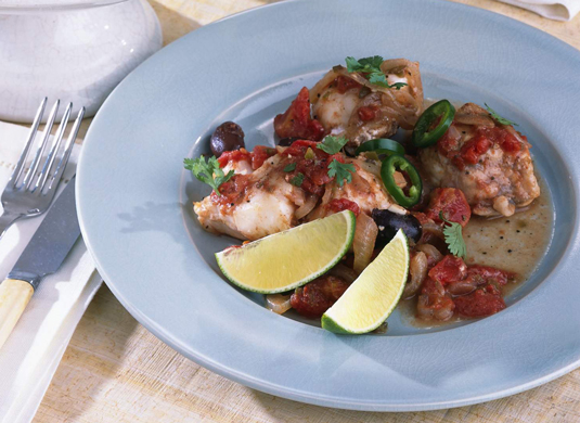 Veracruz di pesce in salsa di pomodoro piccante