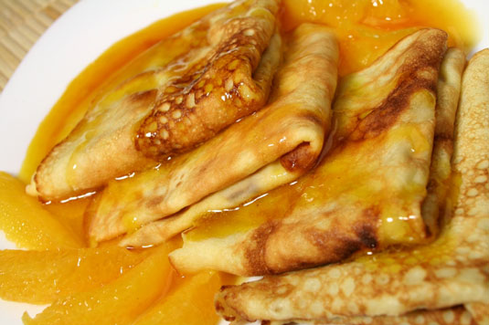 Crêpes Dessert all'Arancia (Crêpes Suzette)