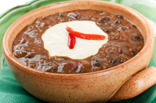 Ricetta di pollame messicano: Chipotle Black Bean Turchia Chili