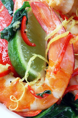 Ricetta di frutti di mare messicani: gamberi in un bagno d'aglio
