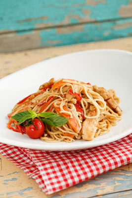 Ricetta per pollo alla greca con pasta